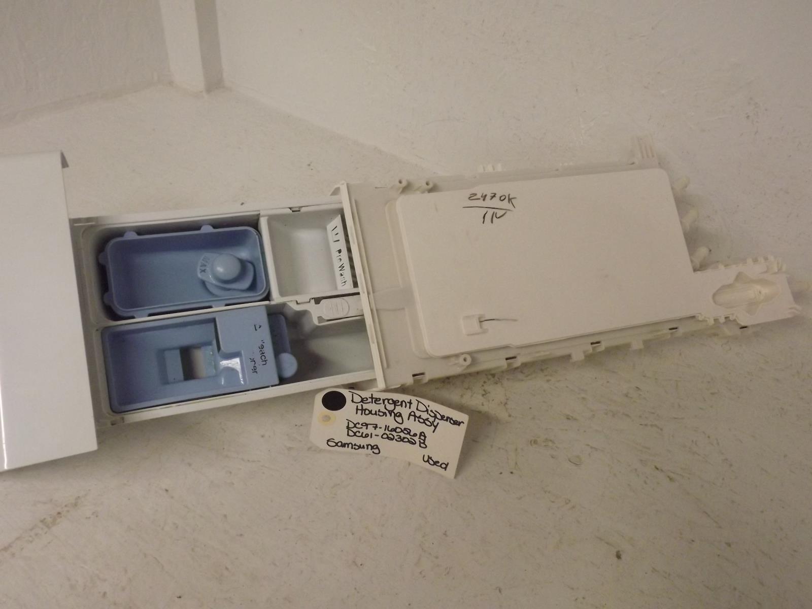 Samsung Washer DC97-16056A DC61-02302B Detergent Dispenser Housing Assy Used Samsung Washer DC97-16056A DC61-02302B Detergent Dispenser Housing Assy Used